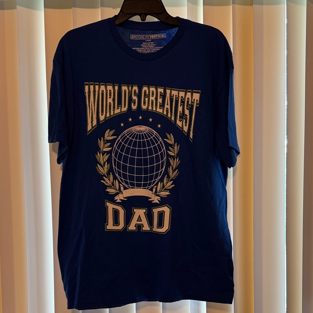 World's Greatest Dad Blue T-Shirt